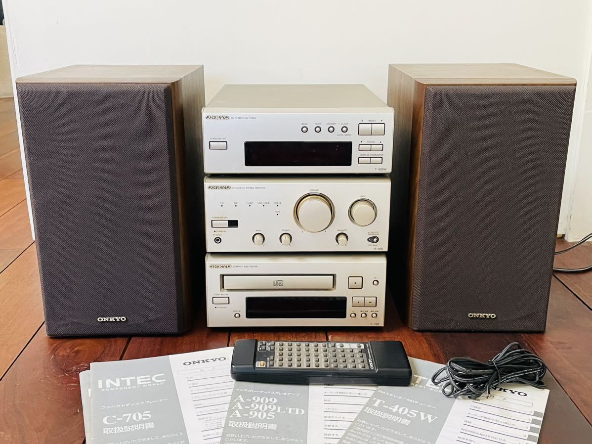 ONKYO オンキョー A-905 T-405W C-705 システムコンポ アンプ/AM FM