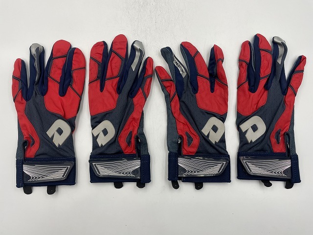 DeMARINI ディマリニ 両手バッティンググローブ レッドxネイビー Size-XL　2セット まとめ売り