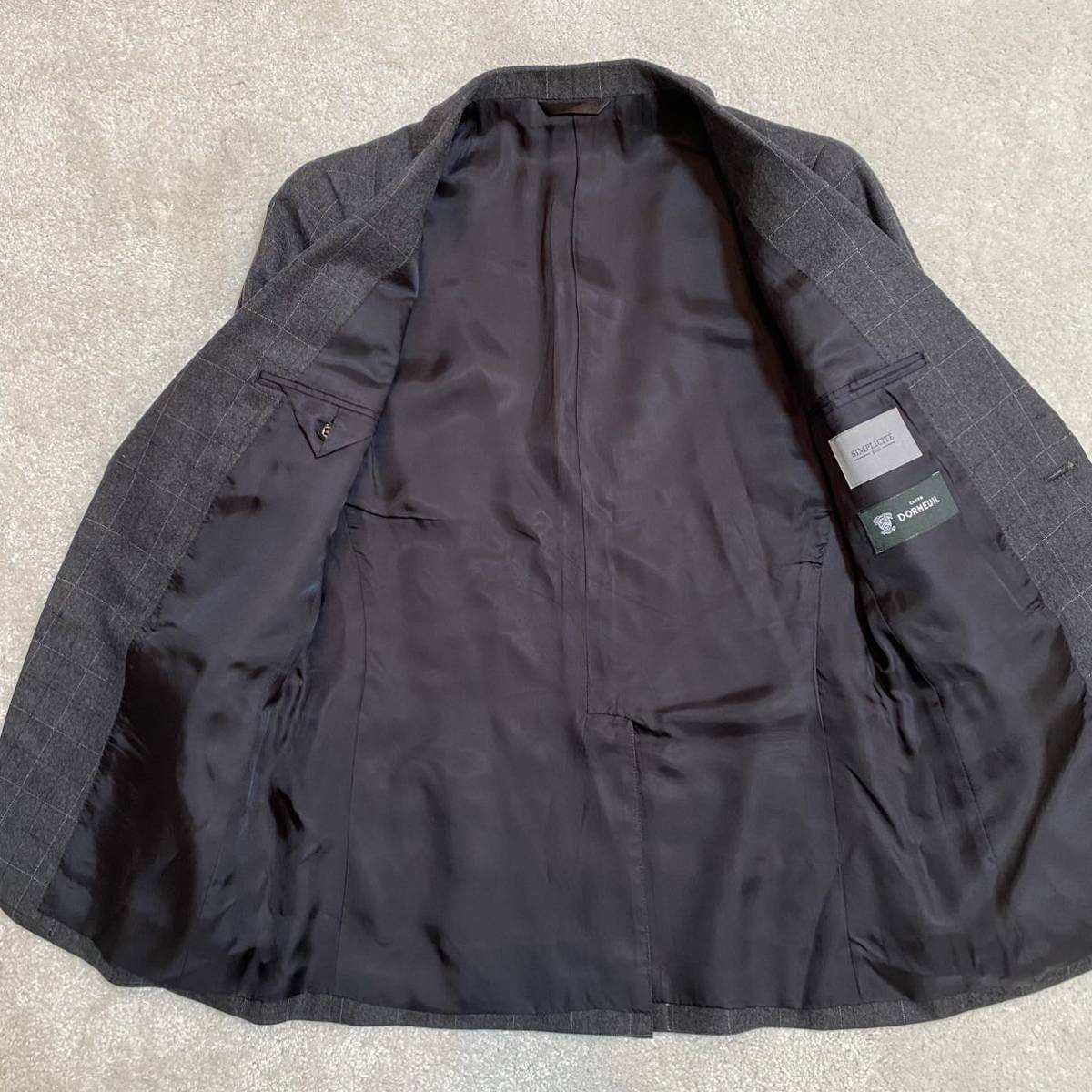 未使用級 DORMEUIL ドーメル SIMPLICITE PLUS スーツ セットアップ 46