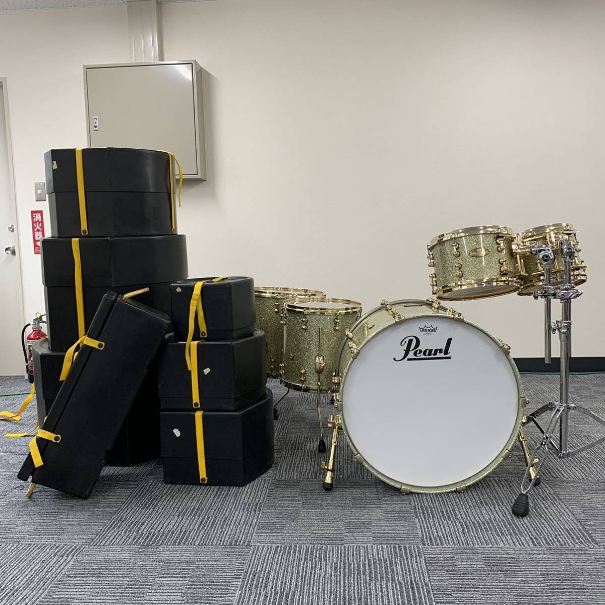 [直接引取限定] Pearl 最高峰 MASTERWORKS 5点 ドラムセット ハードケース オーダー パール Drum マスターワークス