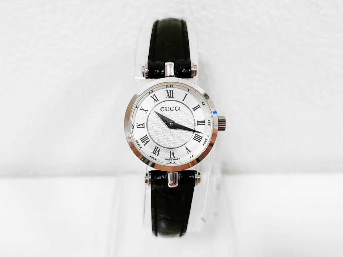 1円～☆【GUCCI 2040L 稼動品】レディース/クオーツ/Quartz/革ベルト
