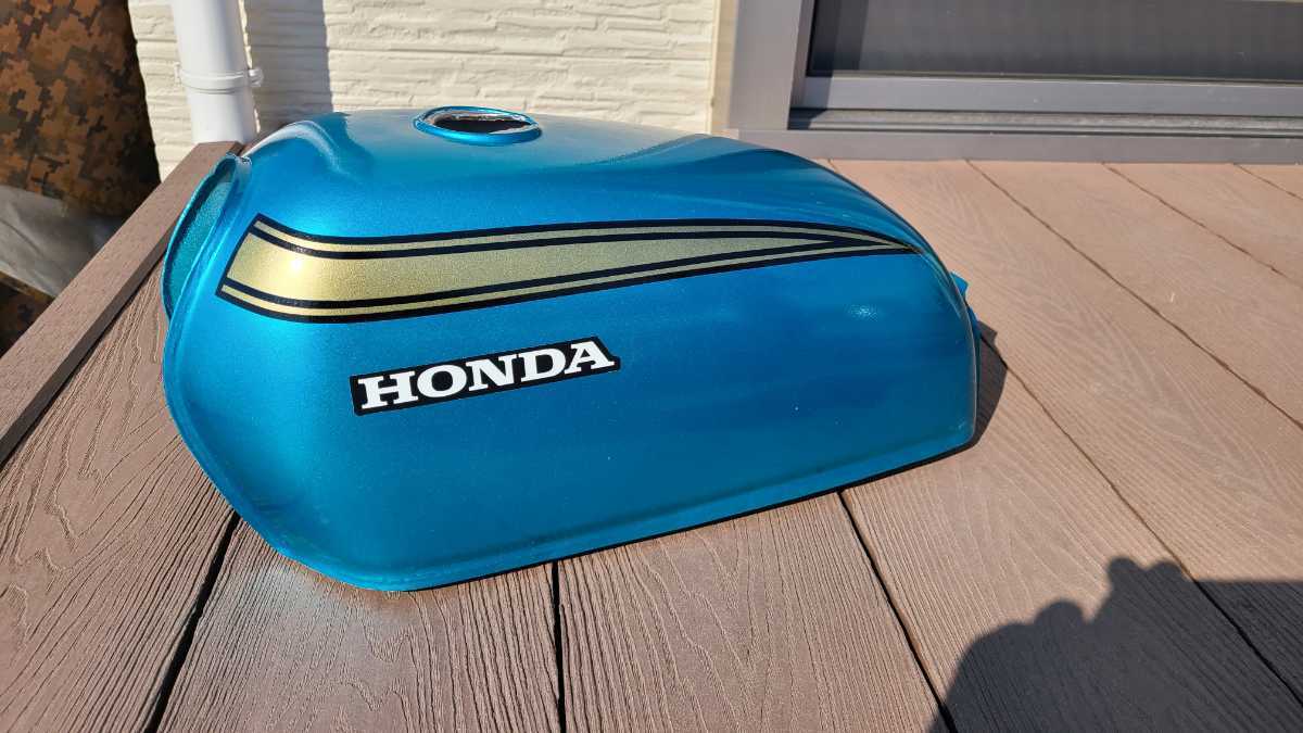 ホンダ HONDAエイプ CB750カラー 純正タンク ブルー コーラルリーフ 
