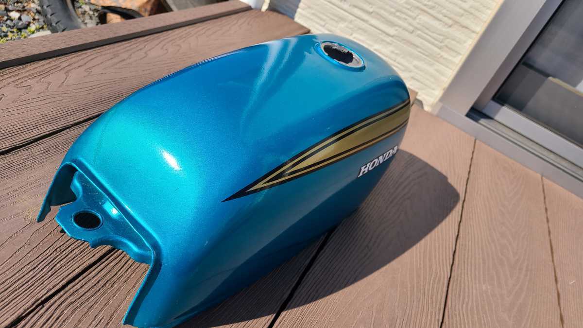 ホンダ HONDAエイプ CB750カラー 純正タンク ブルー コーラルリーフ 