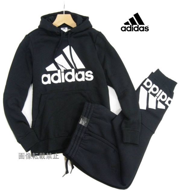 新品 秋冬春 ☆ アディダス adidas 裏起毛 デカロゴ スウェット
