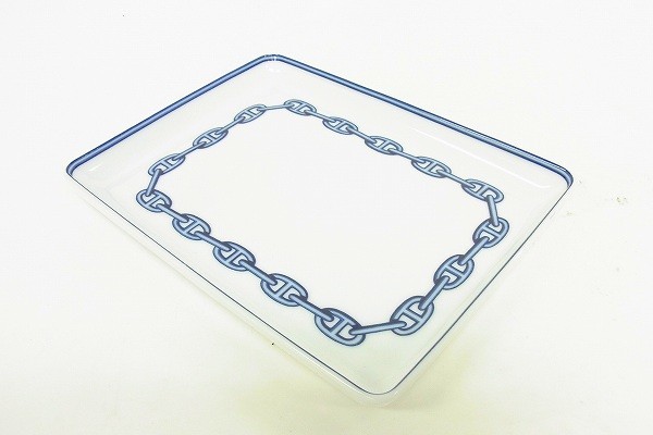 A051-Y24-107 HERMES エルメス シェーヌ ダンクル 皿 サイズ約16×12cm 現状品③