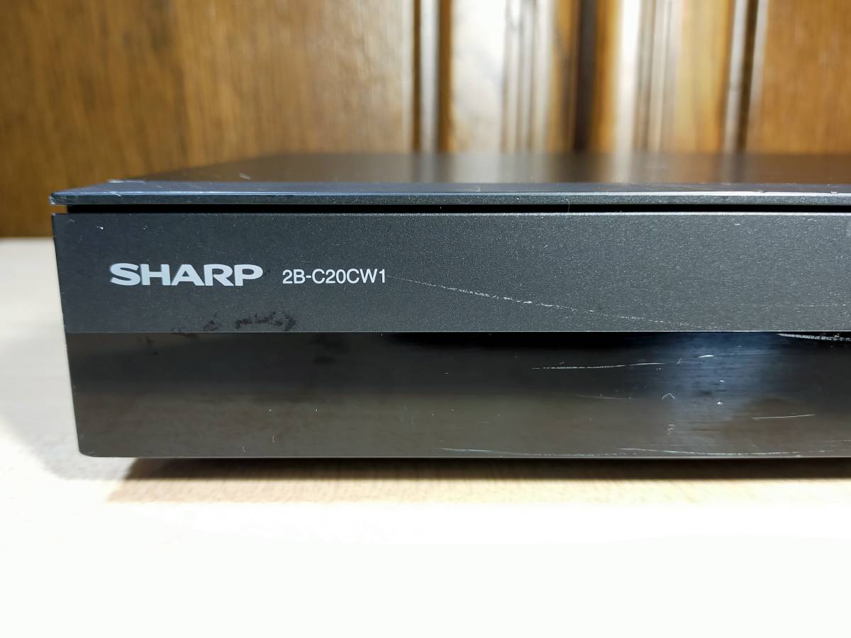 SHARP 2B-C20CW1/2TB/2番組同時録画可/B-CAS，新品リモコン，HDMI，電源ケーブル付属/外付けHDD対応/動作良好 2番組同時録画 シャープ ブルーレイレコーダー 整備美品 AQUOSブルーレイ ブルーレイレコーダーAQUOS（アクオス）2024年
