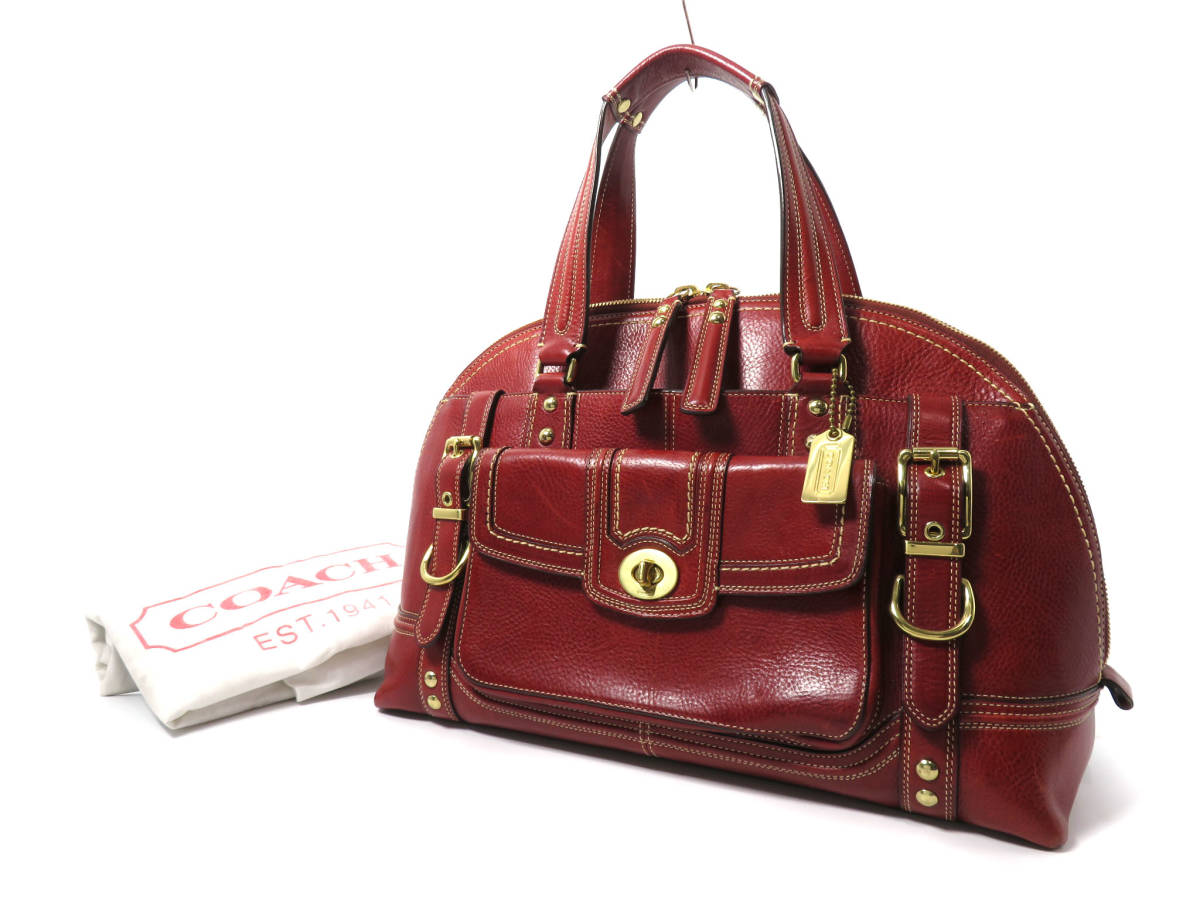 京都 店 8341 美品 COACH コーチ ターンロック金具 サッチェル 