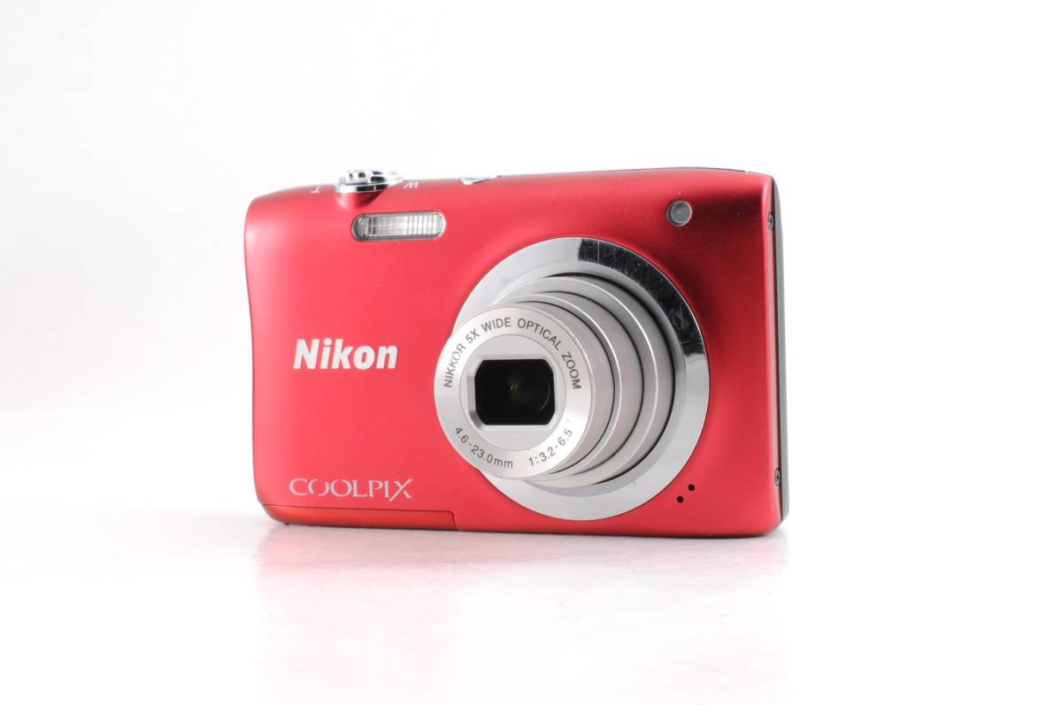 動作品 ニコン Nikon COOLPIX クールピクス A100 レッド 赤 コンパクト