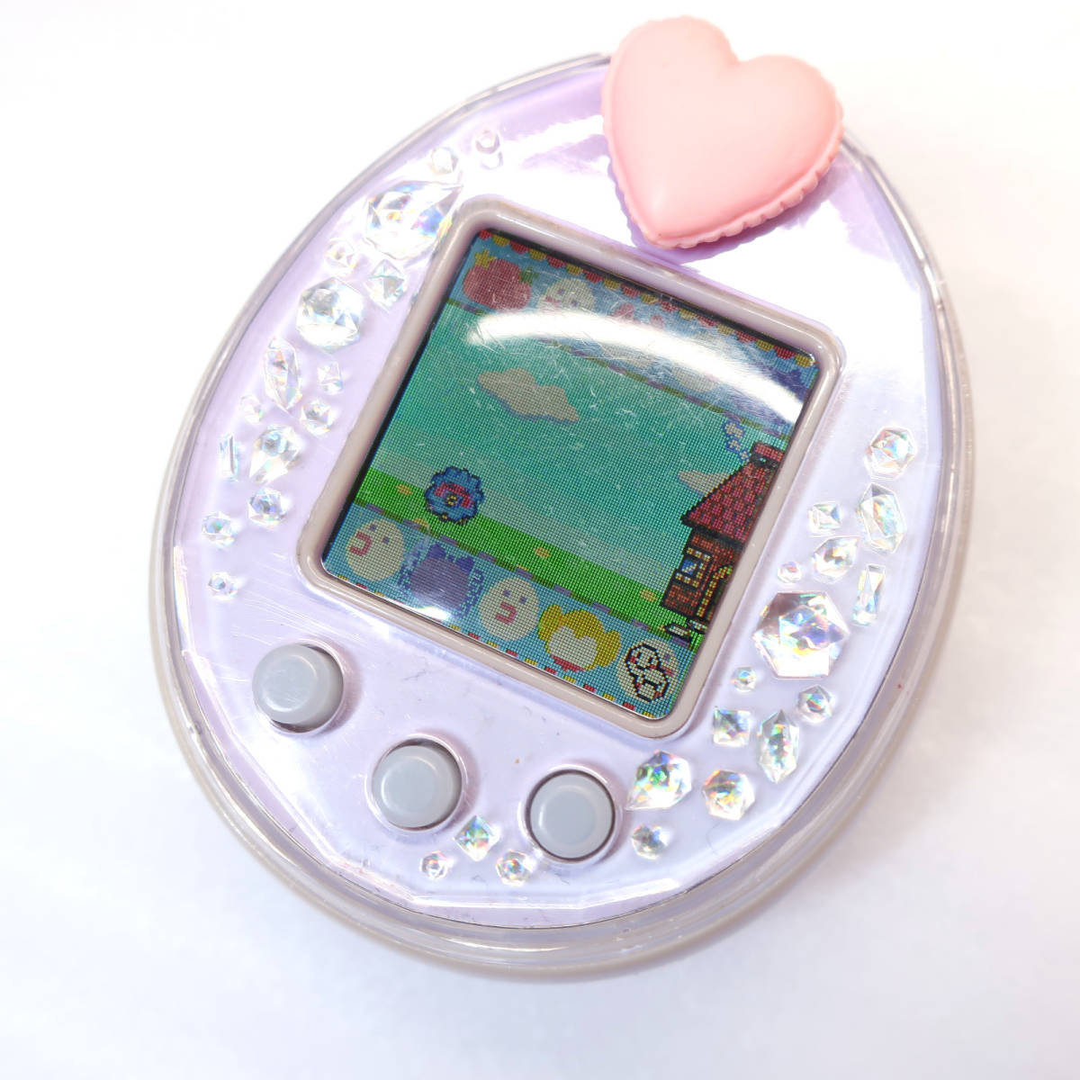 たまごっち ピース パープル 手作りピアス Tamagotchi P's 育成