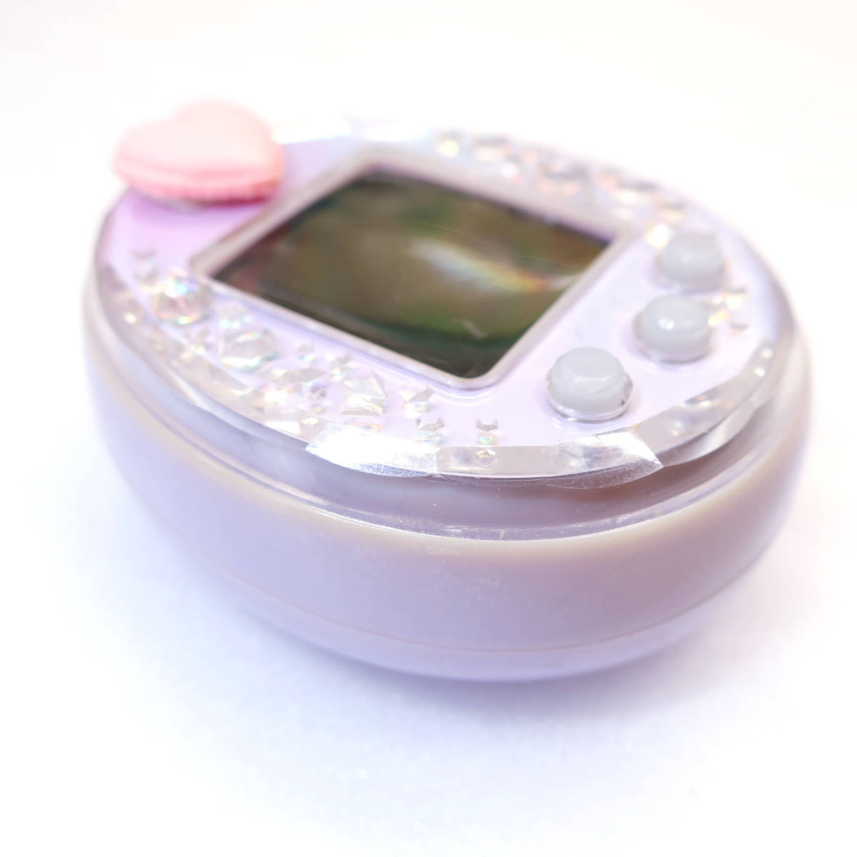 たまごっち ピース パープル 手作りピアス Tamagotchi P