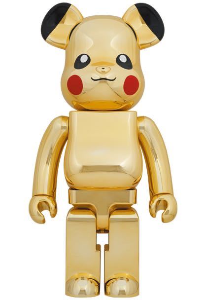 BE@RBRICK PIKACHU GOLD CHROME Ver. 1000% メディコムトイ ベア