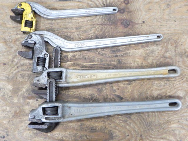 RIDGID MCC コーナーパイプレンチ パイレン アルミ製 軽量 4本まとめて