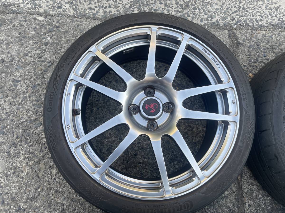中古THREEHUNDRED es-02 アバルト500.595用鍛造アルミホイール17インチ