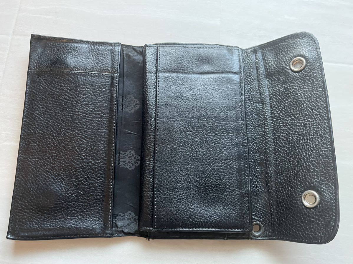 美品 CHROME HEARTS クロムハーツ WAVE ウェーブ ウォレット 長財布 