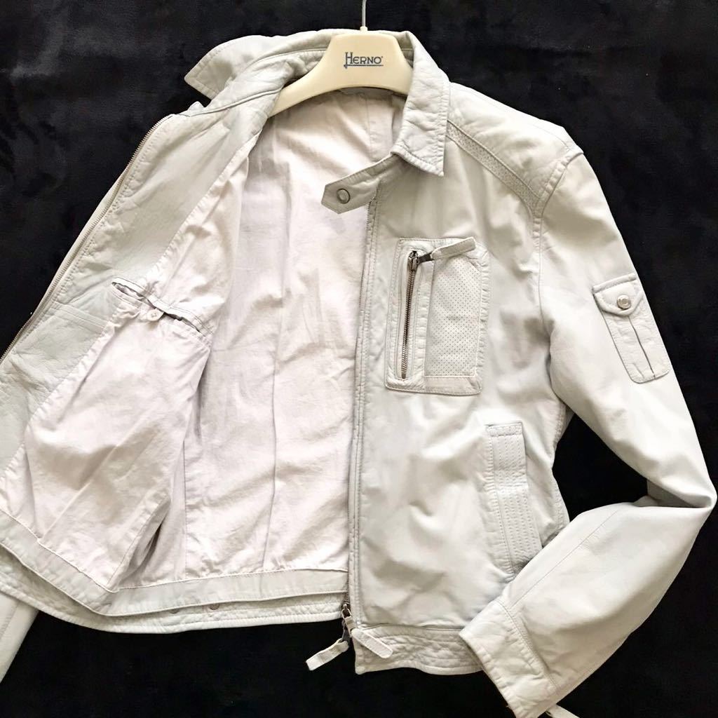 EPOCA UOMO エポカウォモ ラムレザージャケット シングル size48