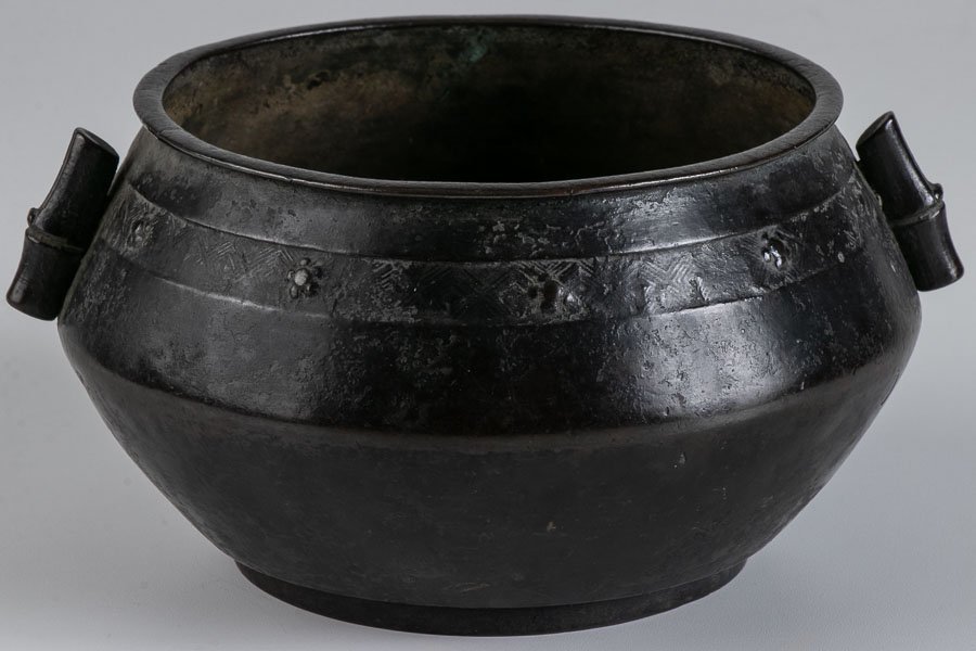 茶道具】『 古銅 銅建水 14409 』 けんすい 茶道 金属工芸 銅製 こぼし