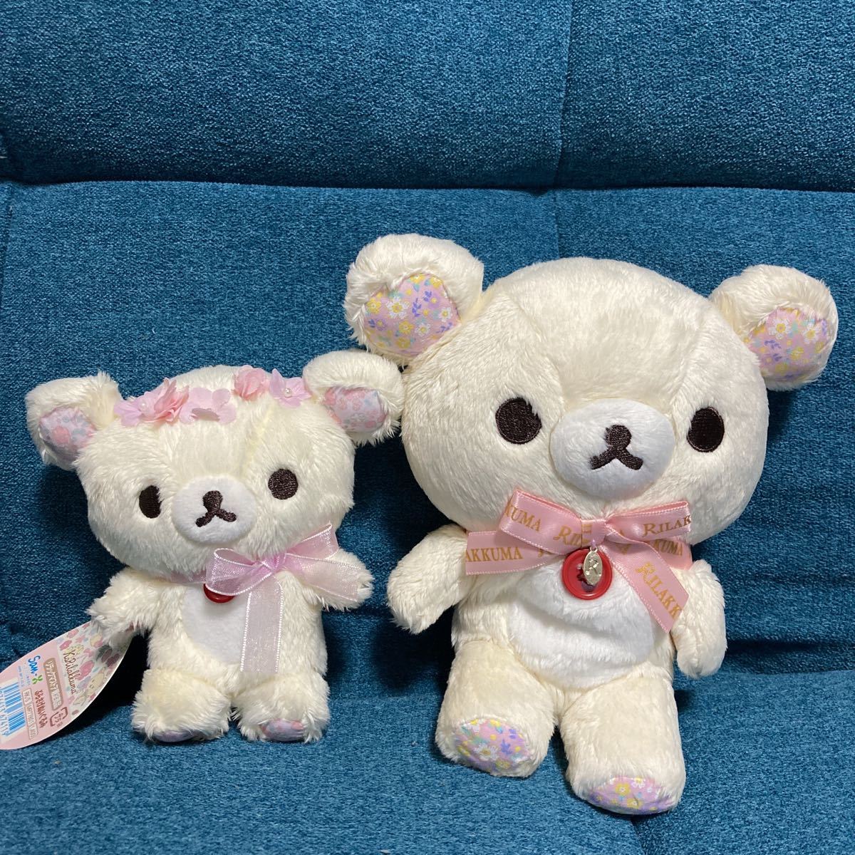 リラックマ コリラックマ Sweet Happy 有楽町　花柄　花冠　ぬいぐるみ　ぶらさげぬいぐるみ