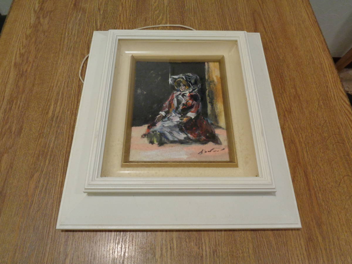 額装 油彩 日展作家 杉浦鐸夫 フランス人形の絵 (静物画)｜売買された