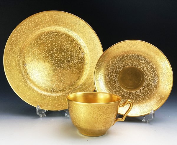 里帰り オールドノリタケ ゴールドエッチング 金腐らし キャビネットトリオ 1918年~ オールドノリタケ 里帰り ゴールドエッチング