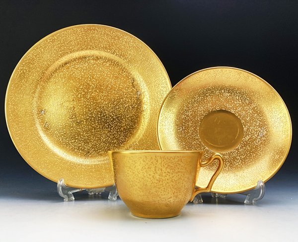 里帰り オールドノリタケ ゴールドエッチング 金腐らし キャビネットトリオ 1918年~ オールドノリタケ 里帰り ゴールドエッチング