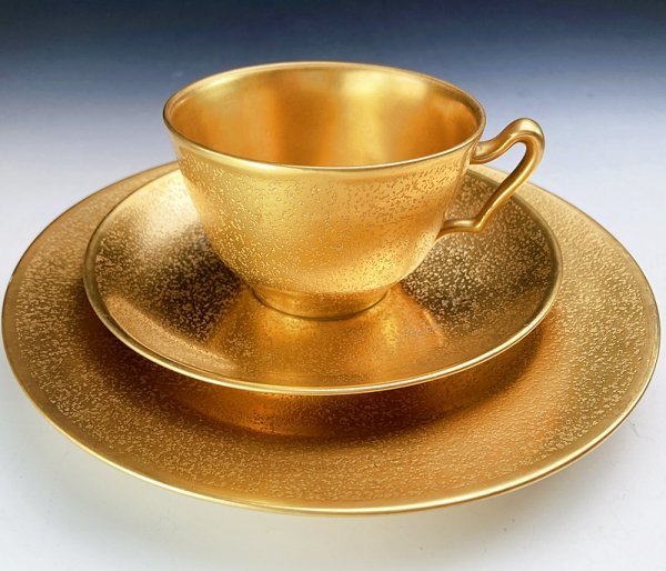 里帰り オールドノリタケ ゴールドエッチング 金腐らし キャビネットトリオ 1918年~ オールドノリタケ 里帰り ゴールドエッチング