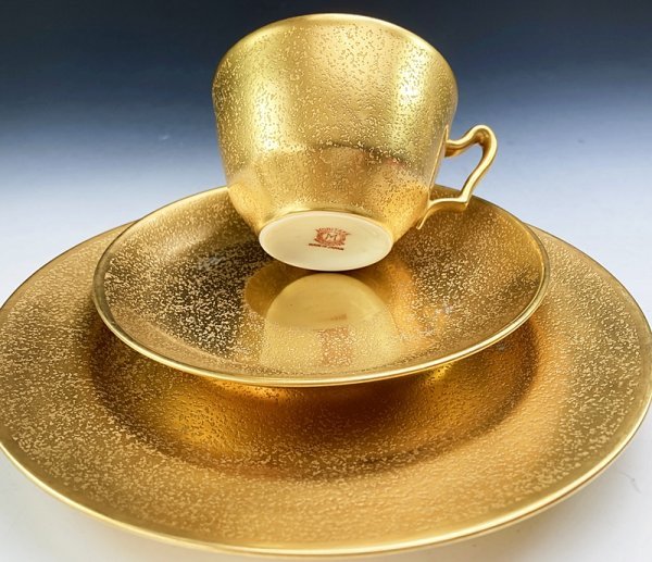 里帰り オールドノリタケ ゴールドエッチング 金腐らし キャビネットトリオ 1918年~ オールドノリタケ 里帰り ゴールドエッチング