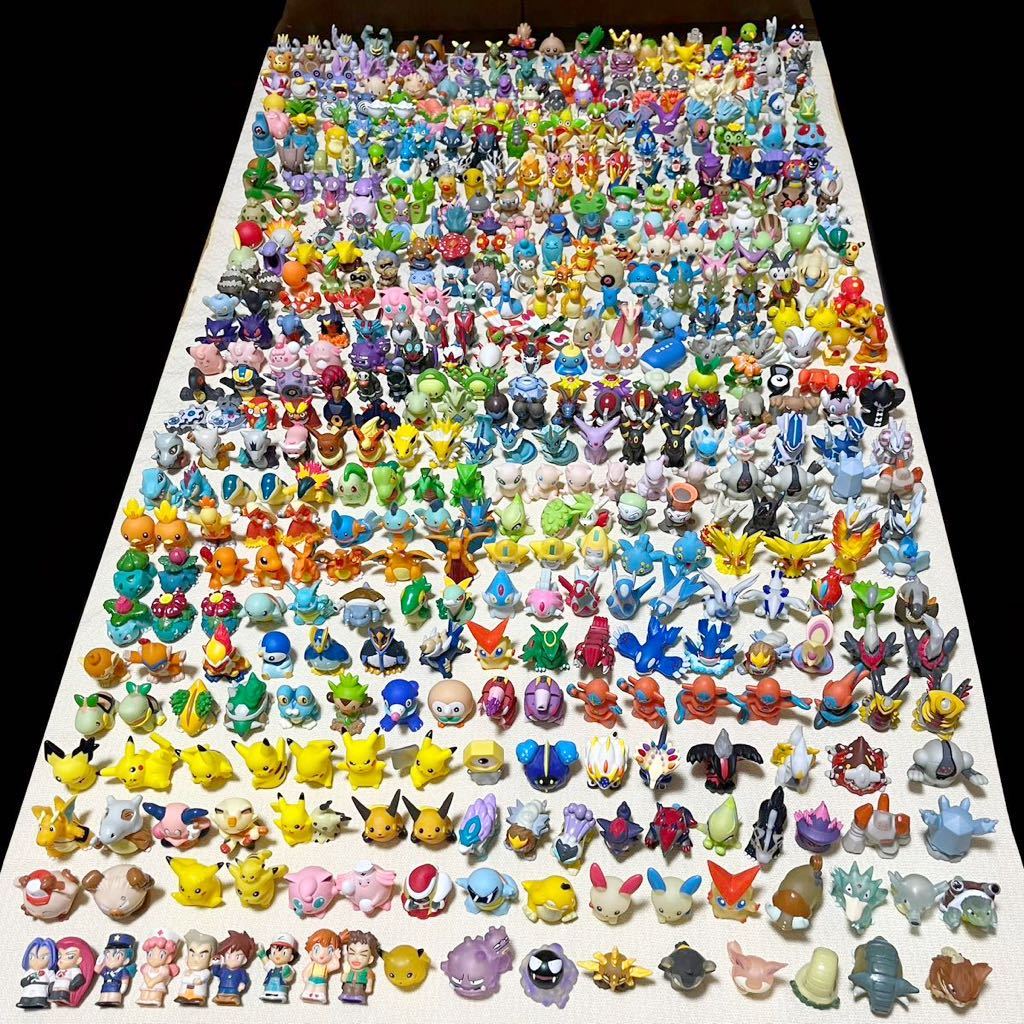 ポケモンキッズ 約500個 大量セット クリア 色違いゲノセクト キャラキッズ 伝説 幻 レア まとめ売り 指人形 ソフビ フィギュア