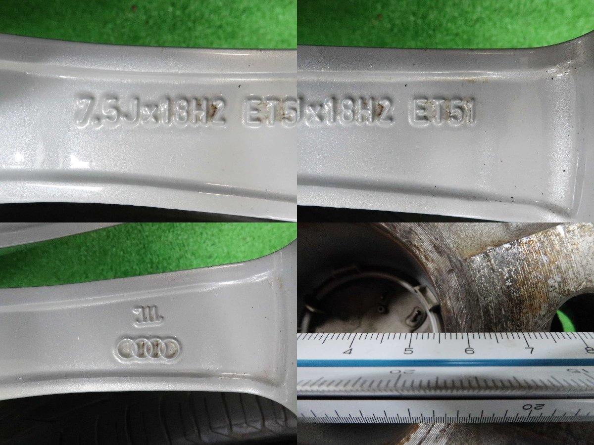 4本 アウディ S3 スポーツバック 8V 純正 18インチ ホイール 7.5J +51 
