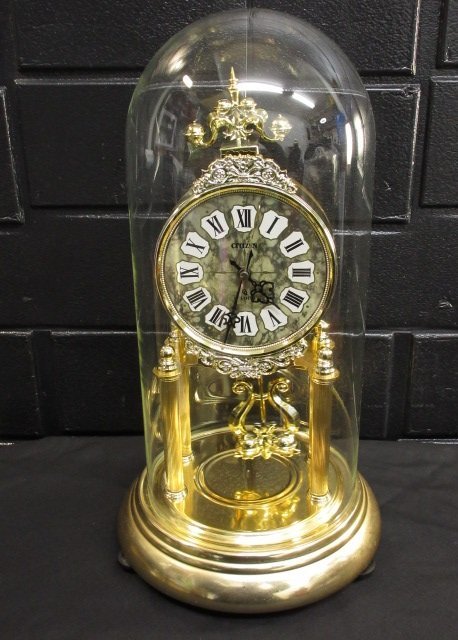 ガラスドーム入り振り子時計 （ヘルムレ◇Hermle 23019-740791◇ガラス  