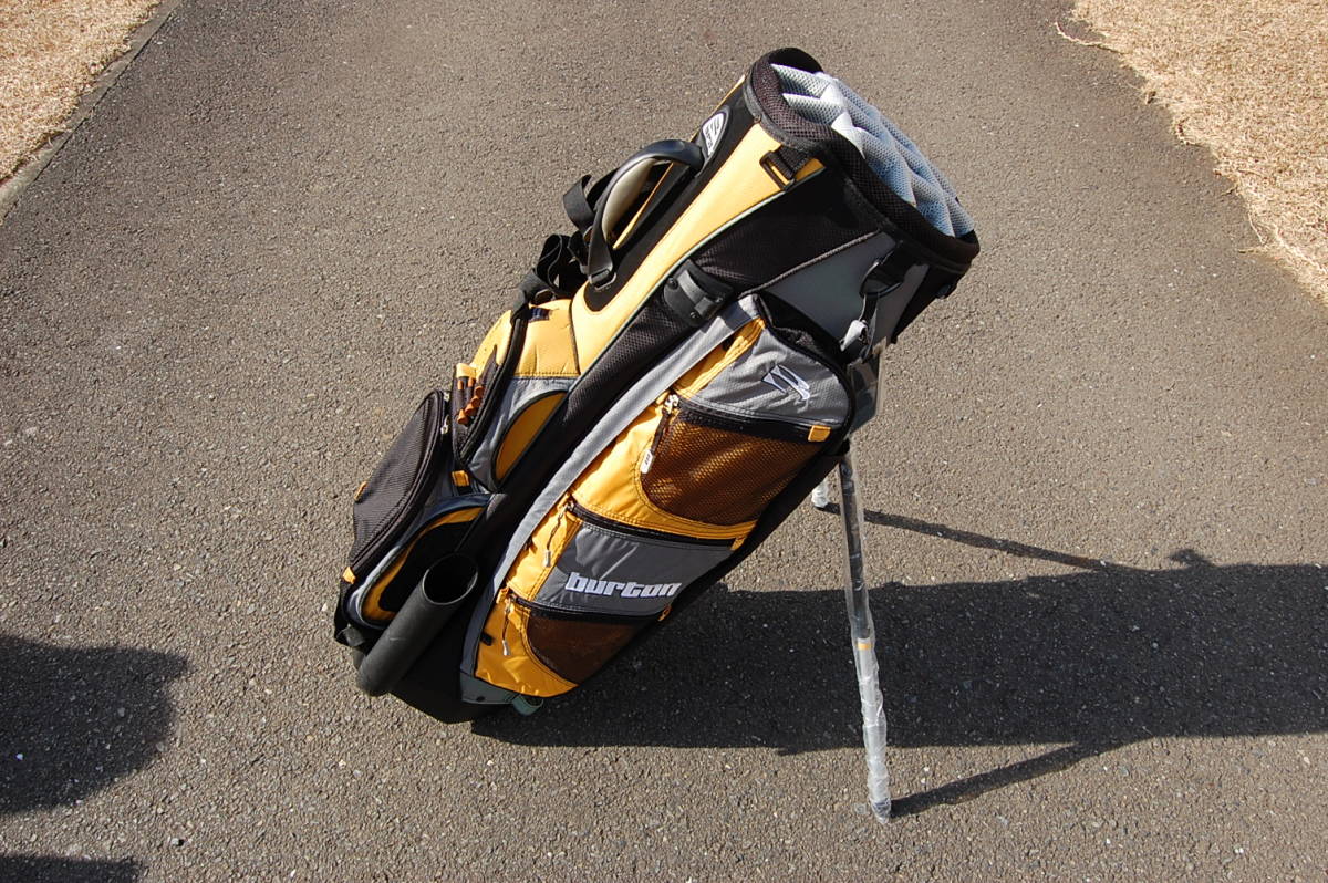 Burton | Snowboards Bags バートンスタンドゴルフバッグ イエロー&frasl;ブラック新品未使用 キャディバッグ Callaway 黒&frasl;黄色プラスおまけ程度のクラブセット イエロー&frasl;ブラック 新品未使用 スタンドゴルフバッグ バートン Travel Durable Luggage