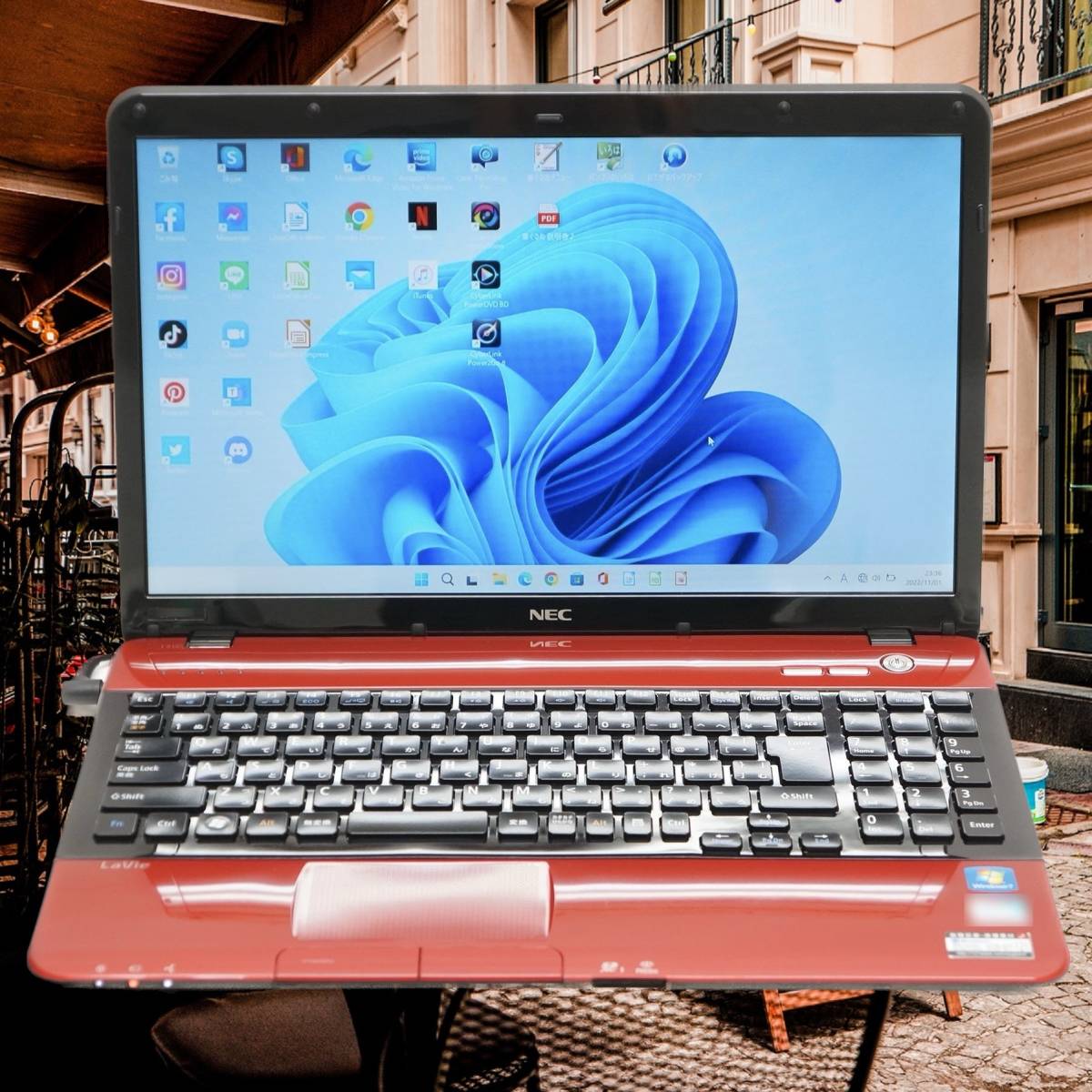【最新Windows11 & 正規品Office 2019搭載♪】 NEC LAVIE LS150/F ルミナスレッド 高性能Pentium + 4GB + 640GB 【送料無料♪】