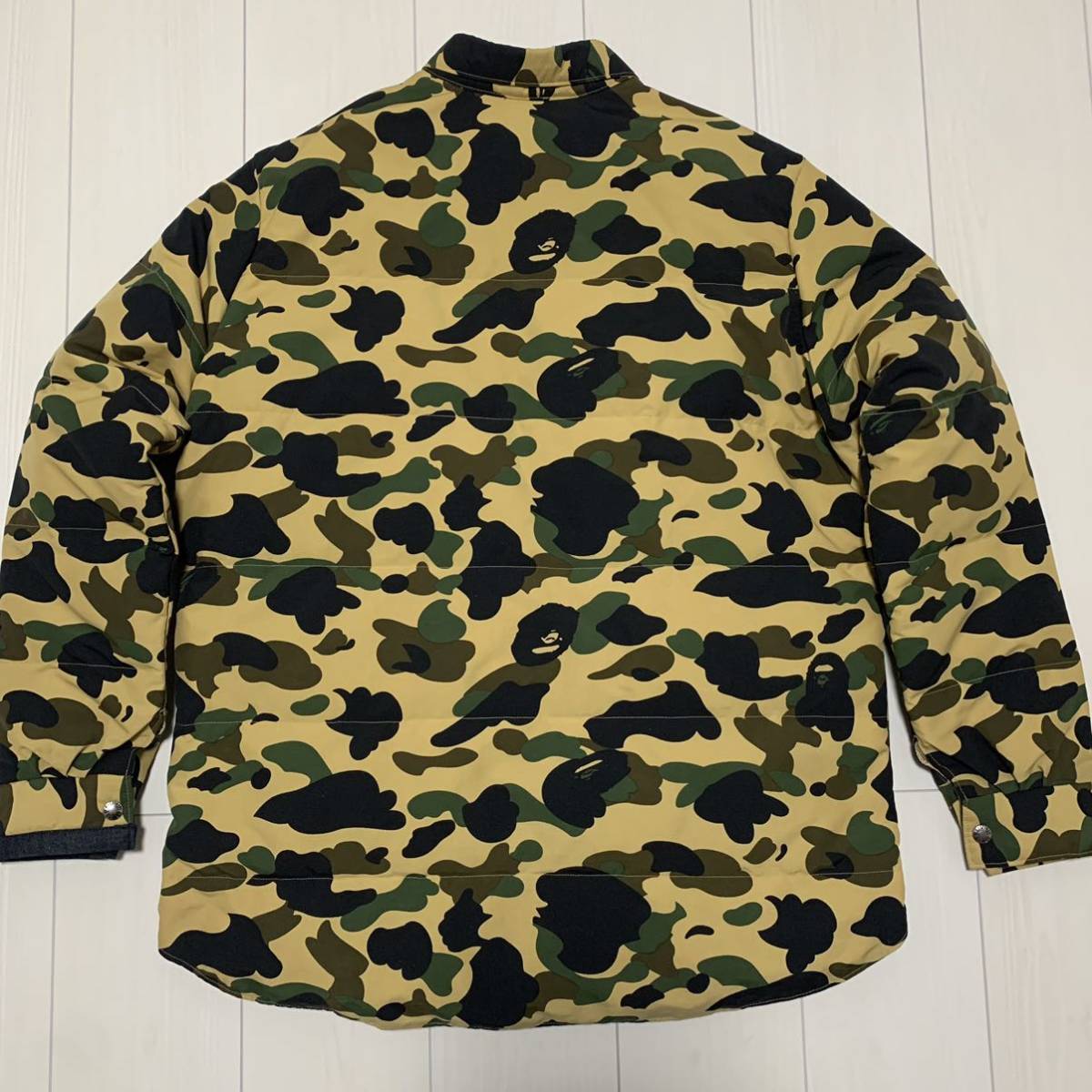 AAPE BAPE by A BATHING APE ダウンジャケット カモフラ 猿カモ L ア