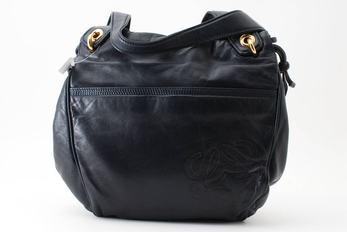 LOEWE ロエベ ナッパレザー 1円 ショルダーバッグ アナグラム 