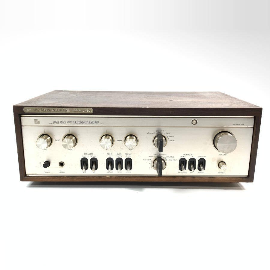 LUXMAN L-504 プリメインアンプ 実効出力35W+35W(8時)◆ジャンク品