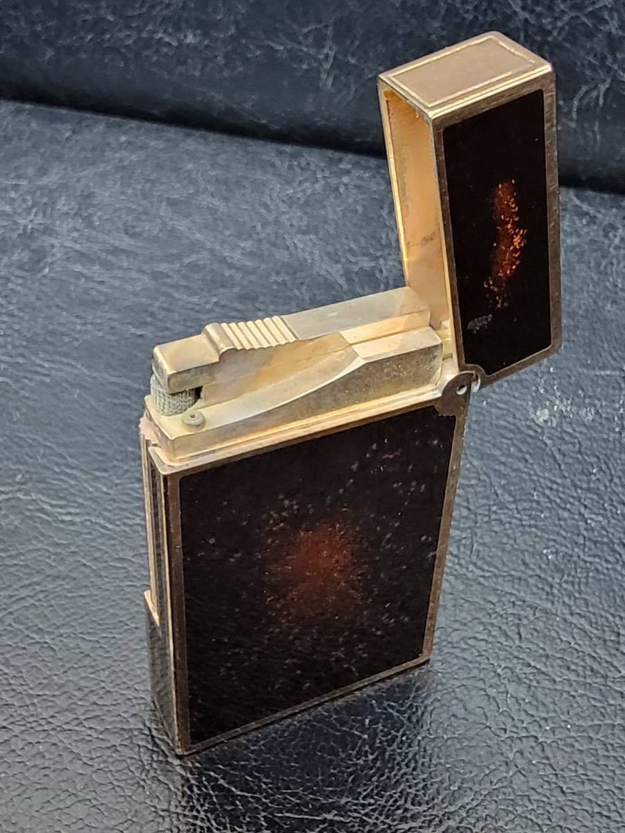 1円スタート】S.T.Dupont エステーデュポン LINE2 ライン2 黒漆 金箔 
