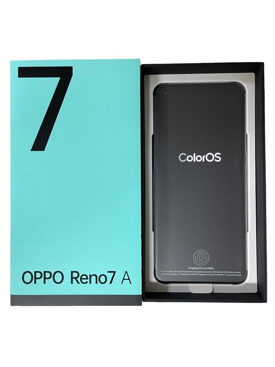 OPPO Reno7A SIMフリー スターリーブラック 中古美品 OPPO スターリー