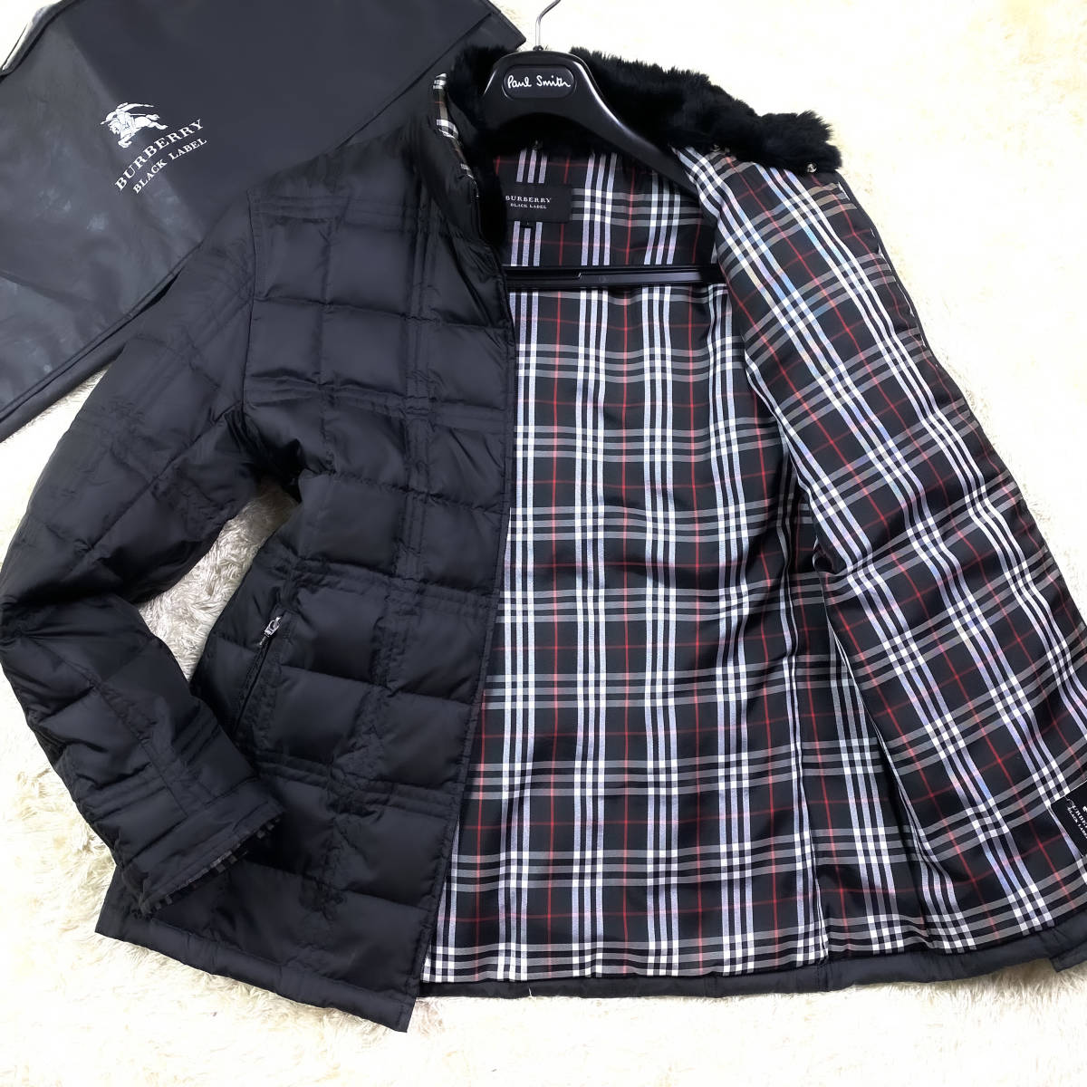極美品 バーバリーブラックレーベル キルティング ノバチェック