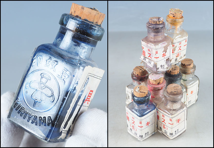 XU579 工芸品/大正ロマン/吹きガラス/花瓶/黄色系/吹雪模様/高さ17cm