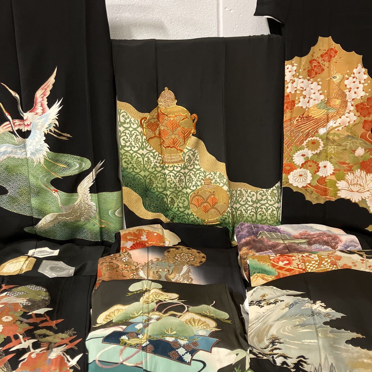 一右衛門NO161 着物 黒留袖 金駒刺繍 刺繍 金彩友禅 11枚まとめ売り