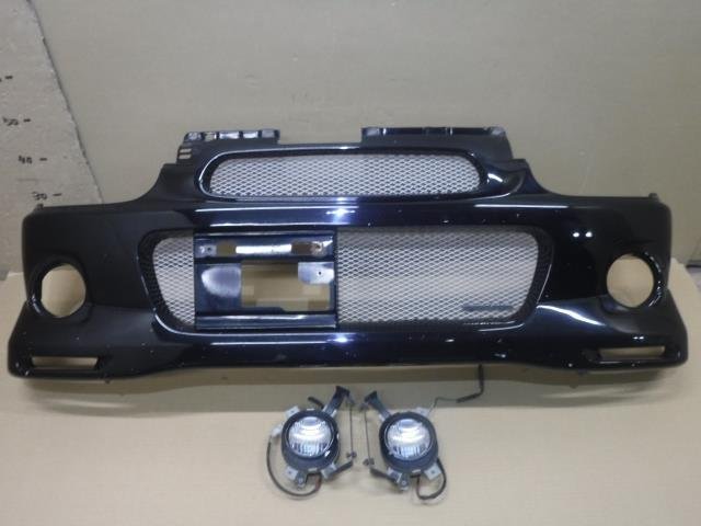 【岩手 盛岡発】中古 スズキスポーツ フロントバンパー アルトワークス GF-HA22S フォグ付 要再塗装 飛び石傷多数 ＜個人あて発送不可商品