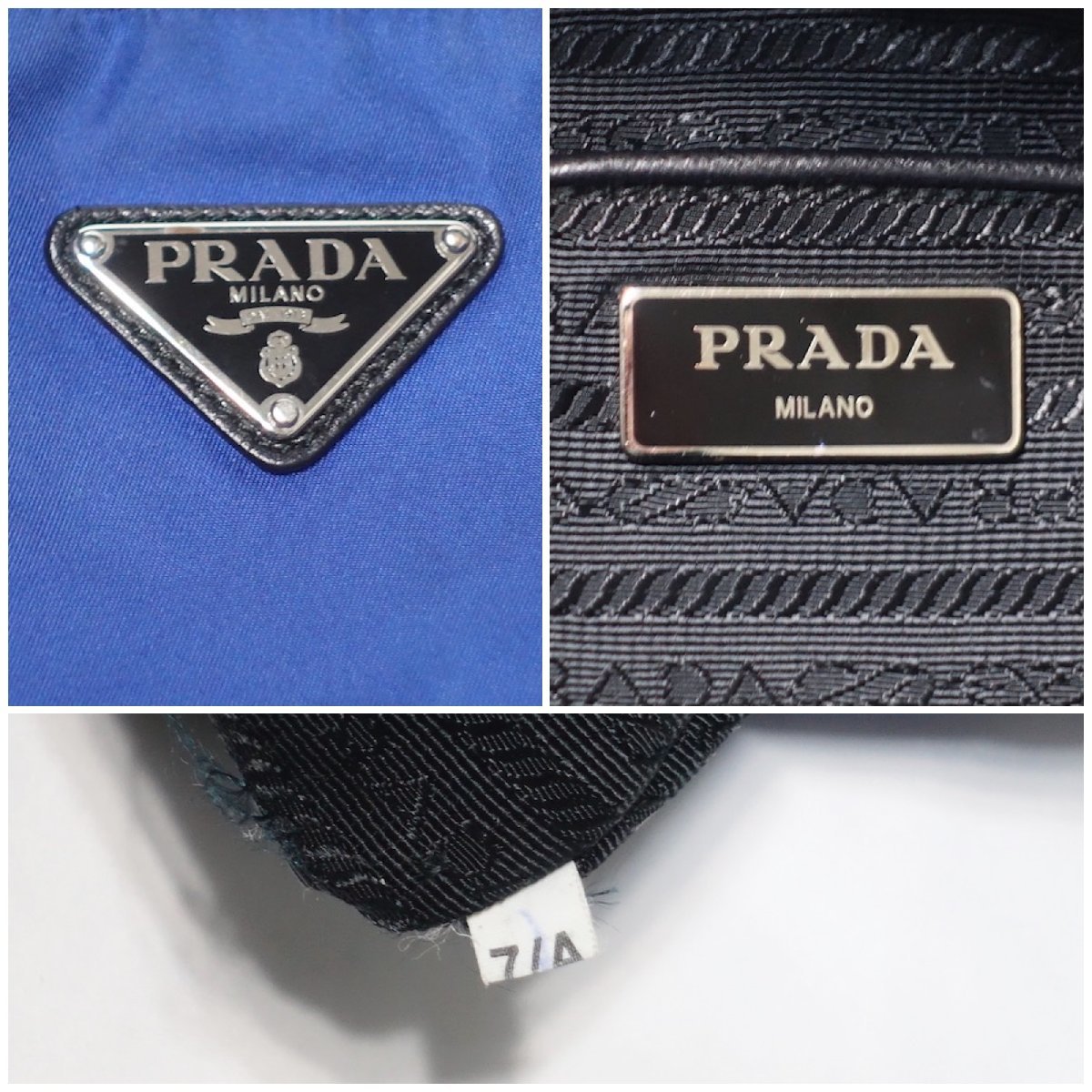 PRADA プラダ 大容量 三角ロゴ 2WAY トートバッグ ナイロン×レザー 