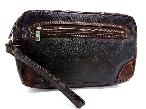 1円 LOUIS VUITTON ルイヴィトン M51825 モノグラム マルリードラゴンヌGM クラッチバッグ セカンドバッグ 手持ち ブラウン系 BC2750ノオ