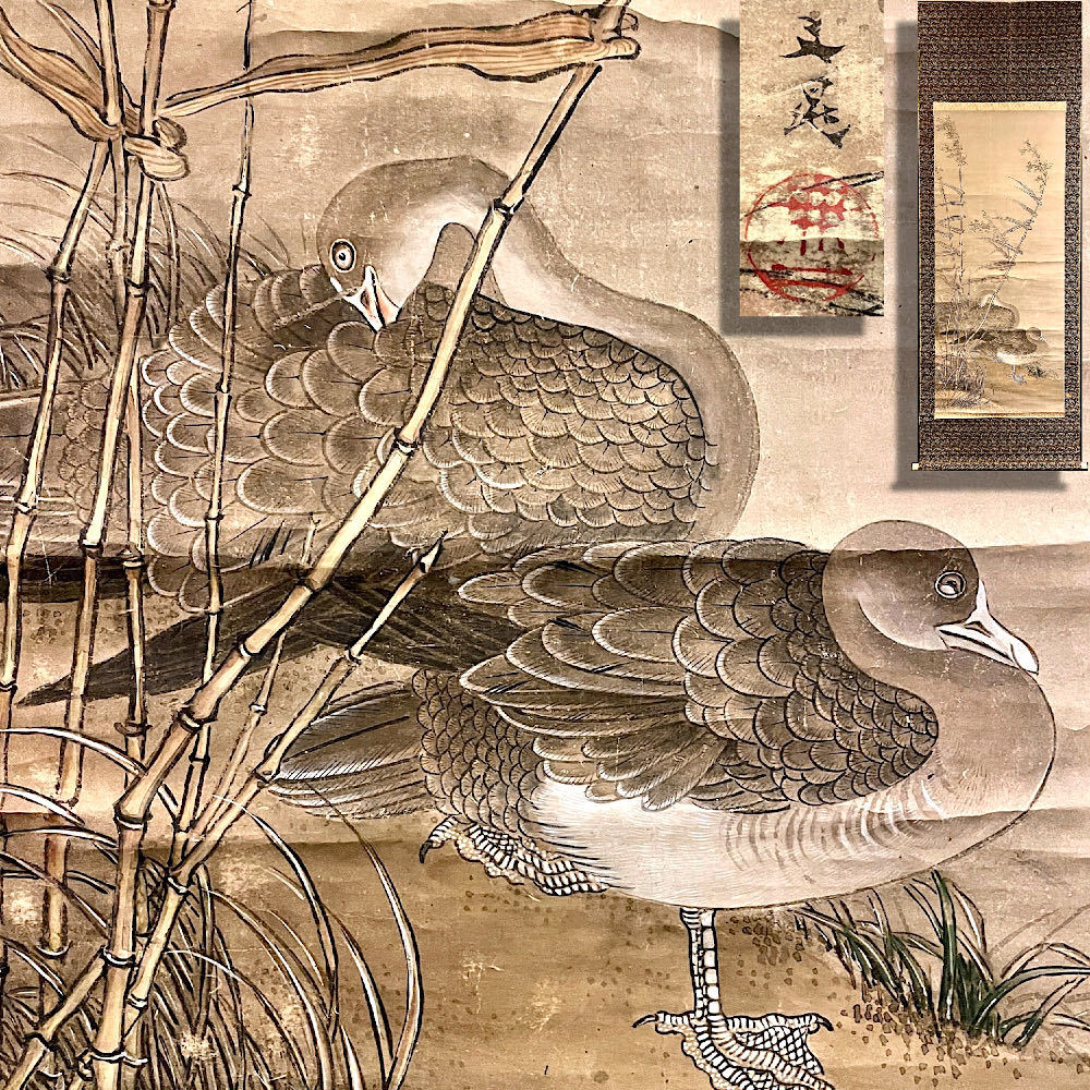 模写】【一灯】nb5853〈陳文灼〉薔薇に小禽図 中国画 【公式通販】