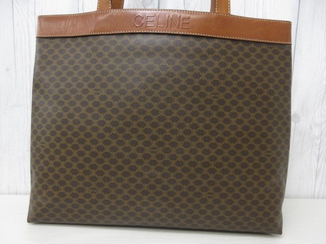 極美品 CELINE セリーヌ マカダム柄 トートバッグ ショルダーバッグ