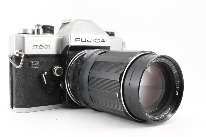 ★動作品★ FUJICA ST801 + SUPER-MULTI-COATED TAKUMAR F3.5 135mm ★シャッター全速、露出OK★ #D272