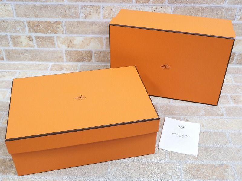 良品! HERMES/エルメス シューズ/靴用 空箱/ボックス/保存ケース/化粧