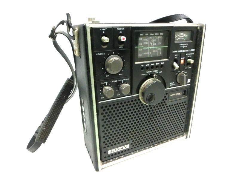 1000円スタート 5バンドラジオ SONY FM/AM 5BAND RECEIVER ICF-5800 通電動作未確認 ソニー オーディオ機器 家電 1 WW3057