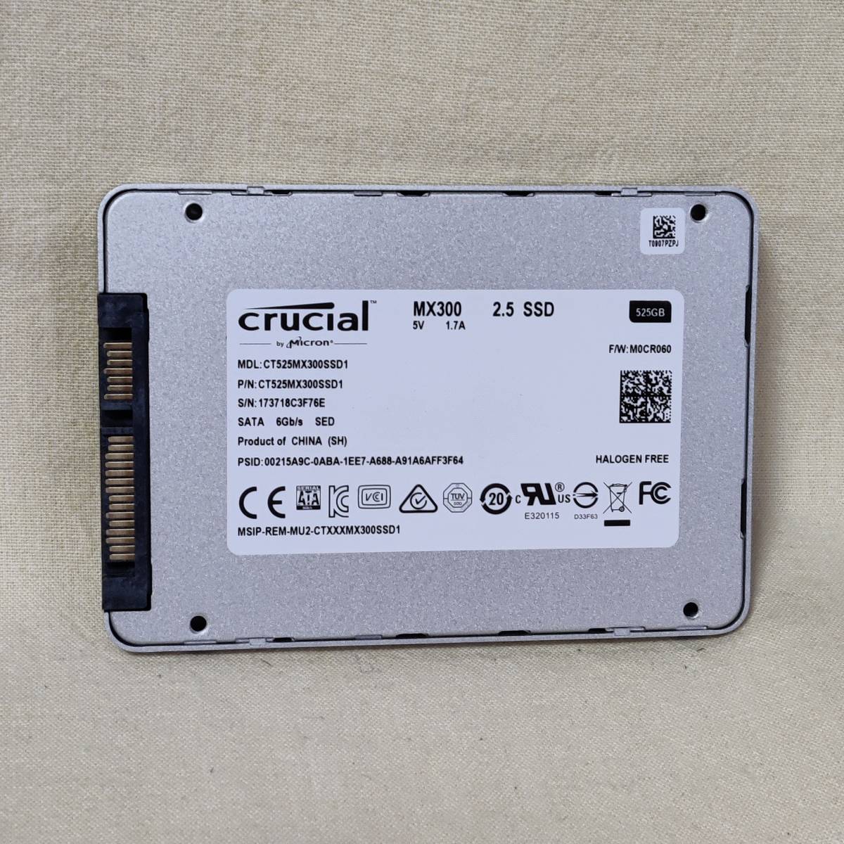 【C3F76E】Crucial CT525MX300SSD1 SSD 525GB MX300
