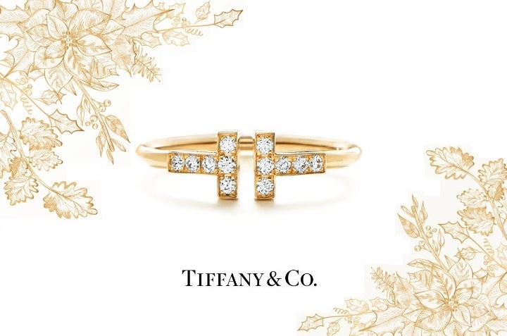 新品35万！ティファニー T ダイヤモンド ワイヤーリング18K YG 9号