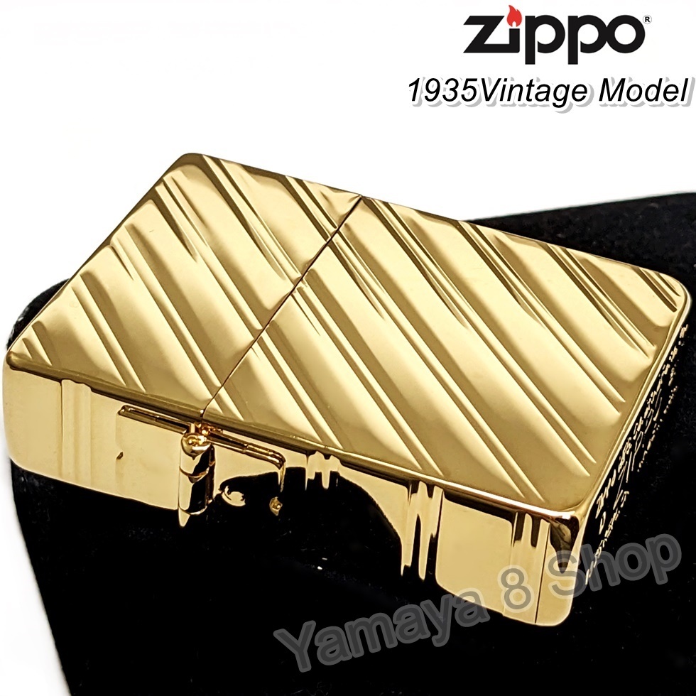 本物保証，人気SALE ZIPPO 1935復刻 五面ダイアゴナルカット ゴールド ジッポー ライター(その他)｜売買されたオークション情報、yahooの商品情報をアーカイブ公開 - オークファン Zippo